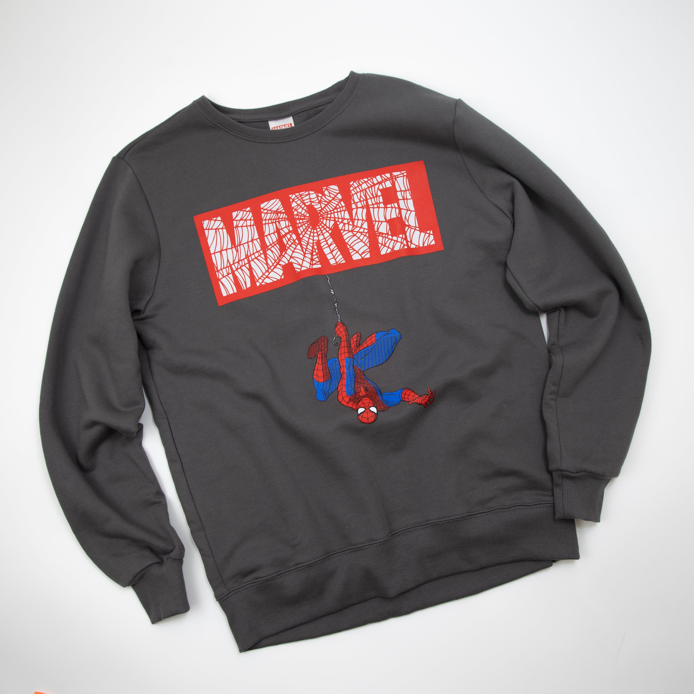 Poleron Hombre  Marvel Spiderman Gris